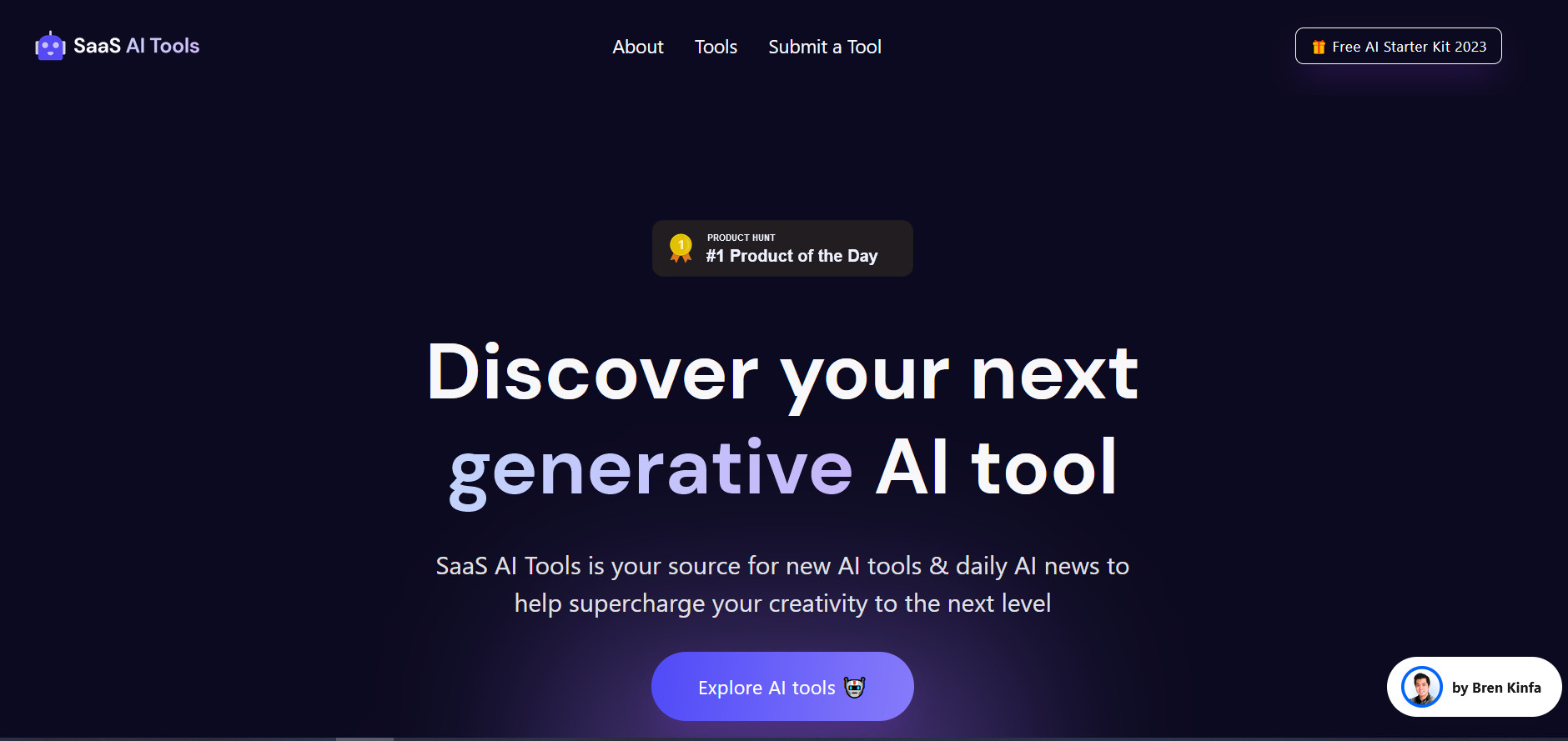 SaaS AI Tools，最新AI工具推荐及AI新闻资讯站