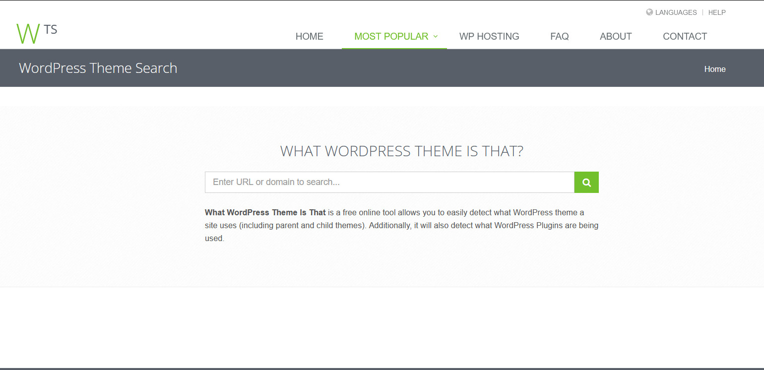 WordPress Theme Search，获取网站使用WordPress主题和插件